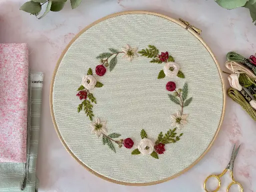 Embroidered frame
